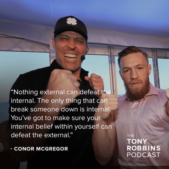 "nothing external can defat the internal. The only thing that can break someone down is internal. You've got to make sure your internal belief within yourself can defeat the external." Conor Mcgregor