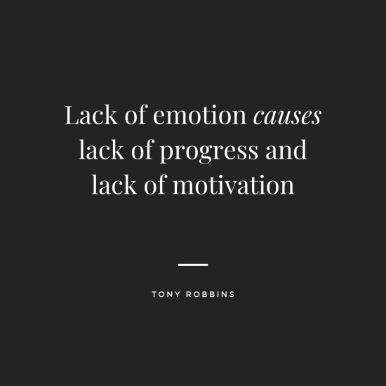 lack of emotion causes lack of progress